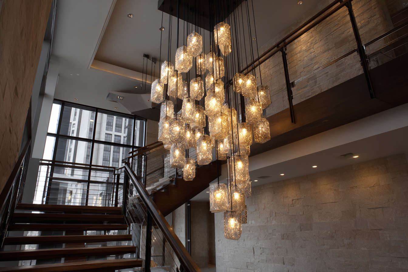 STAIRWELL CHANDELIER