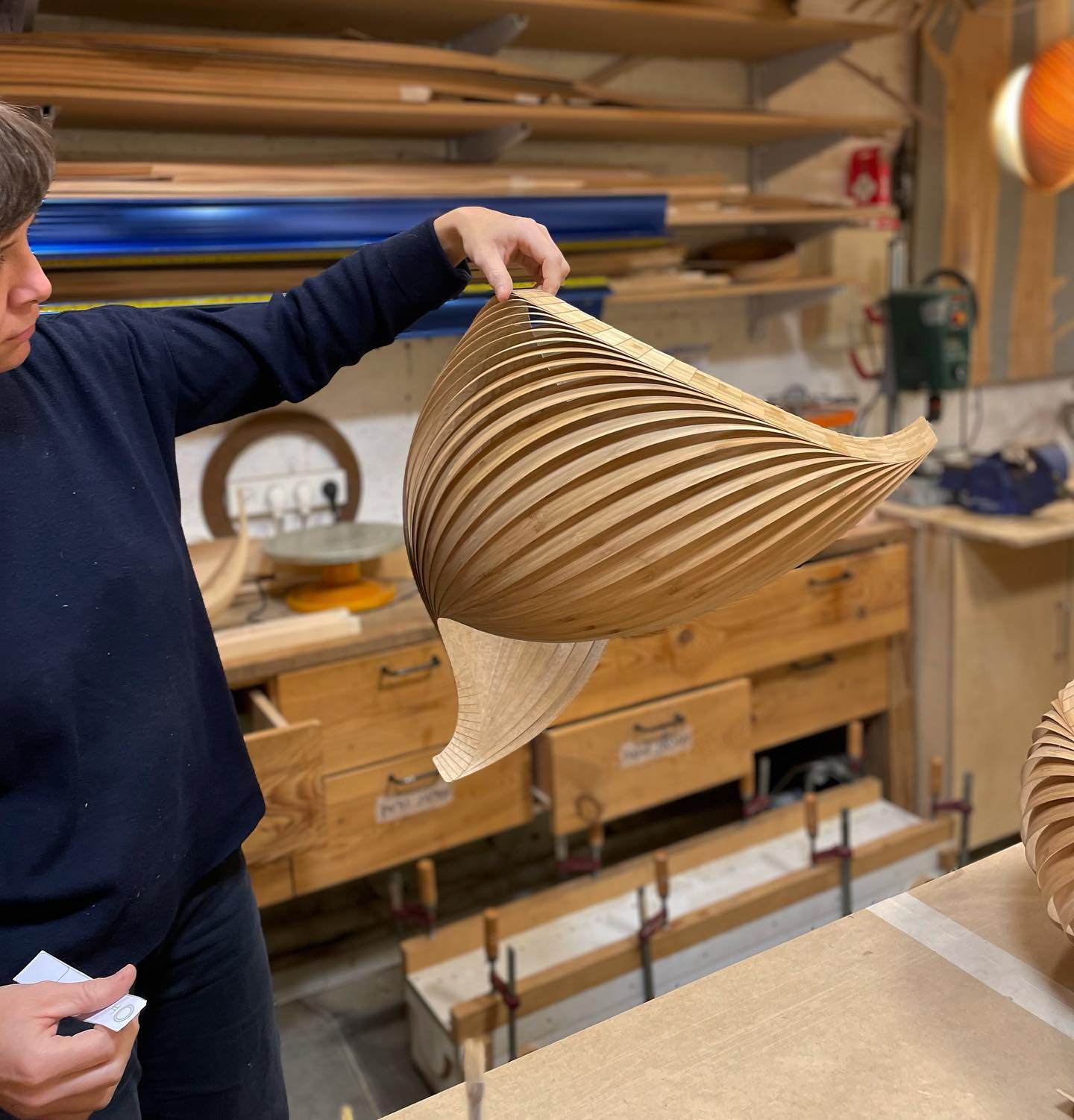 Pendant lamp wing bamboo