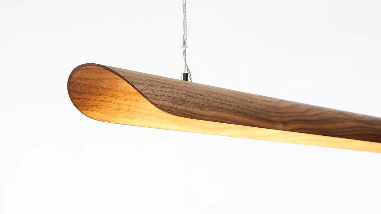 Pendant lamp canoe walnut