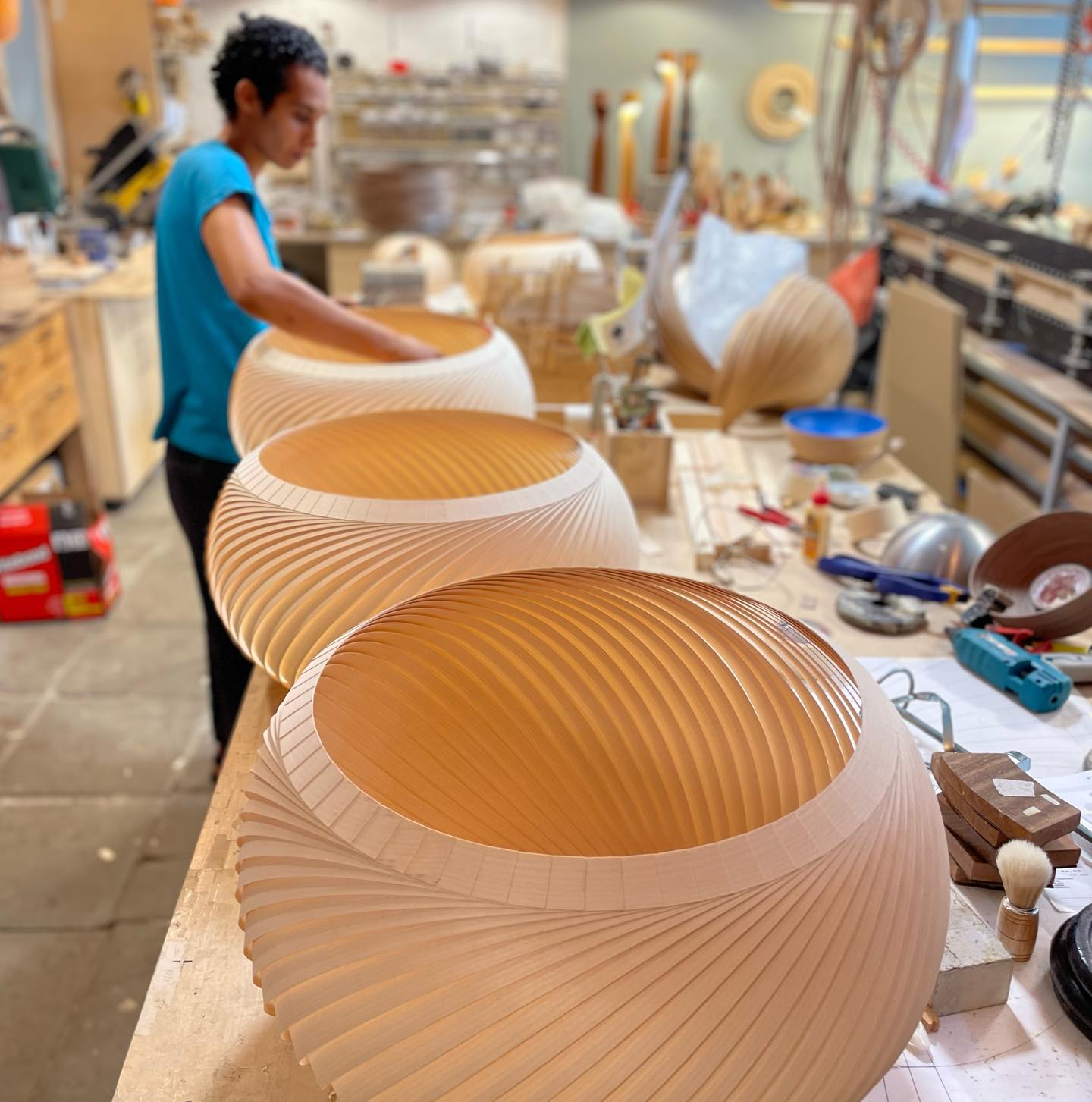 Pendant lamp wind maple