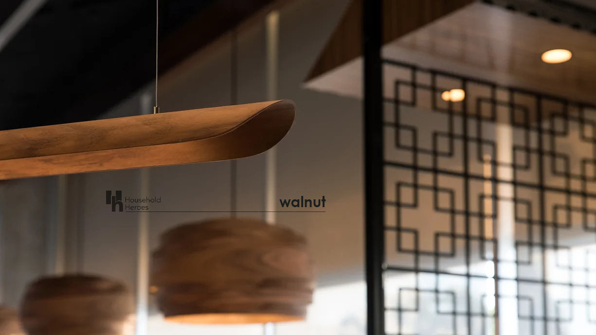 Pendant lamp canoe walnut