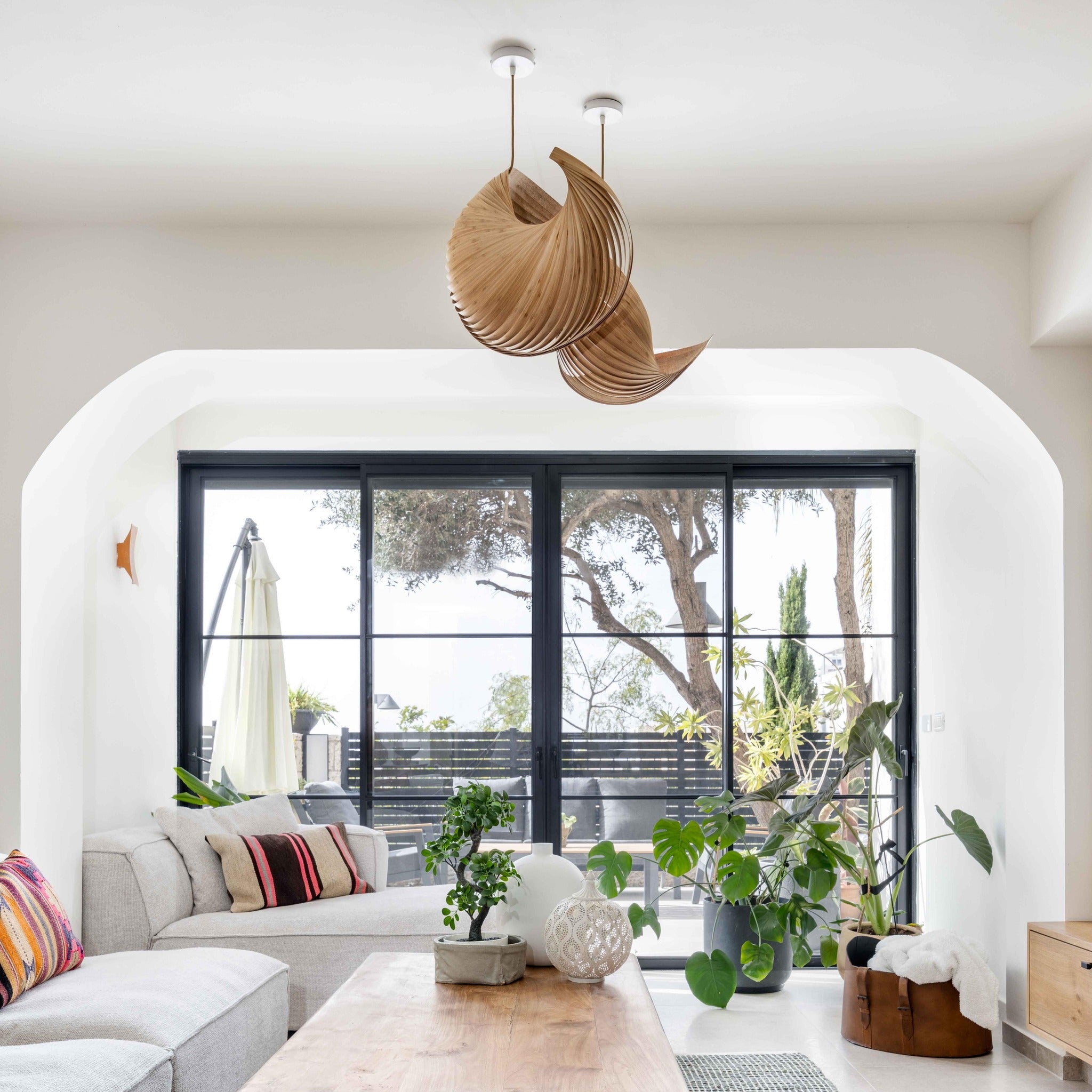 Pendant lamp wing bamboo