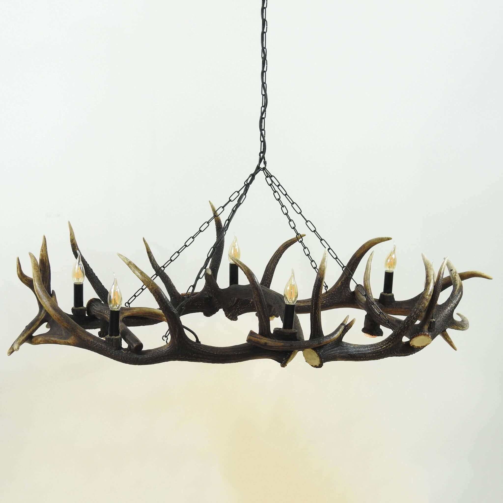 Elipse antler chandelier for 6 lights with downlights