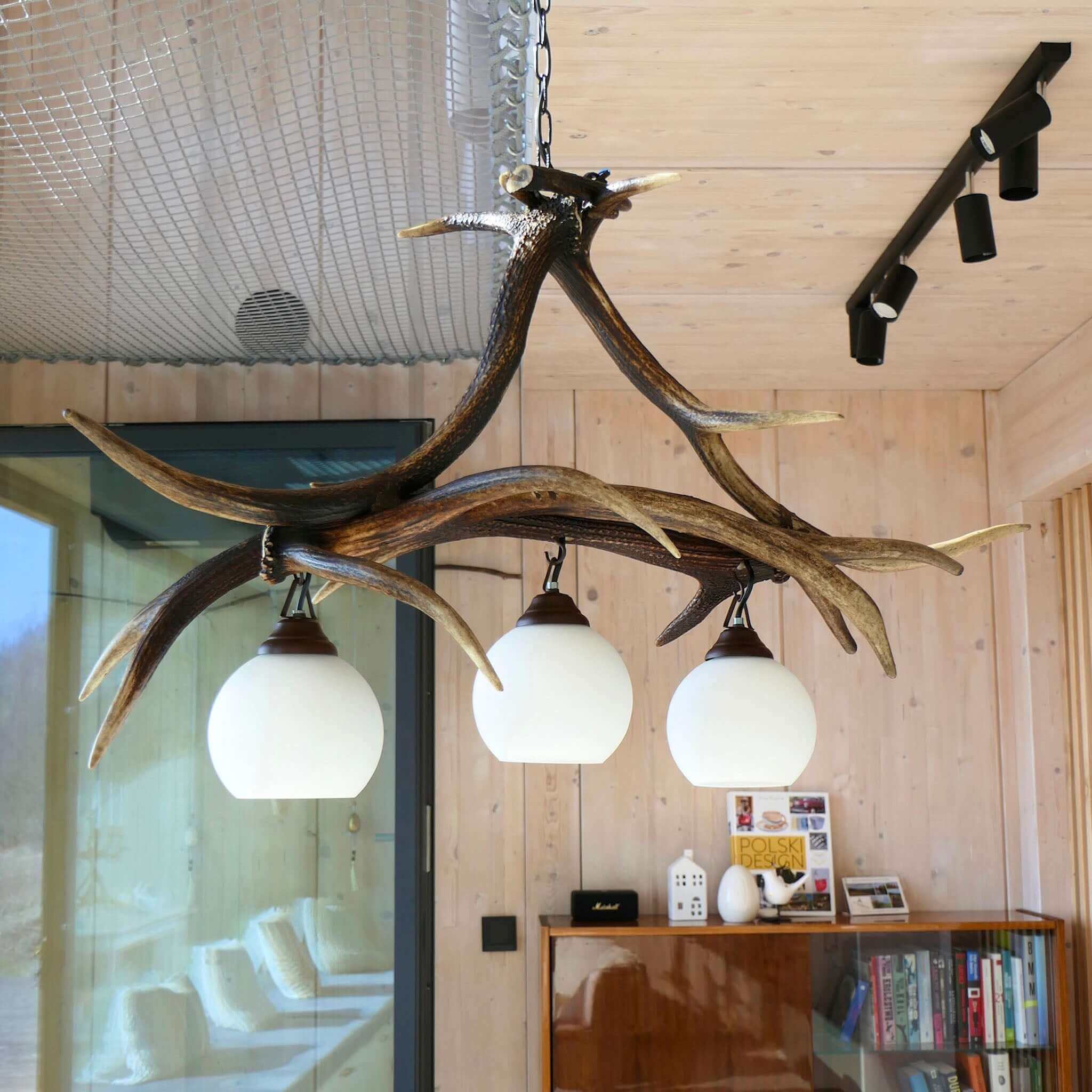 Real long antler table pendant lamp