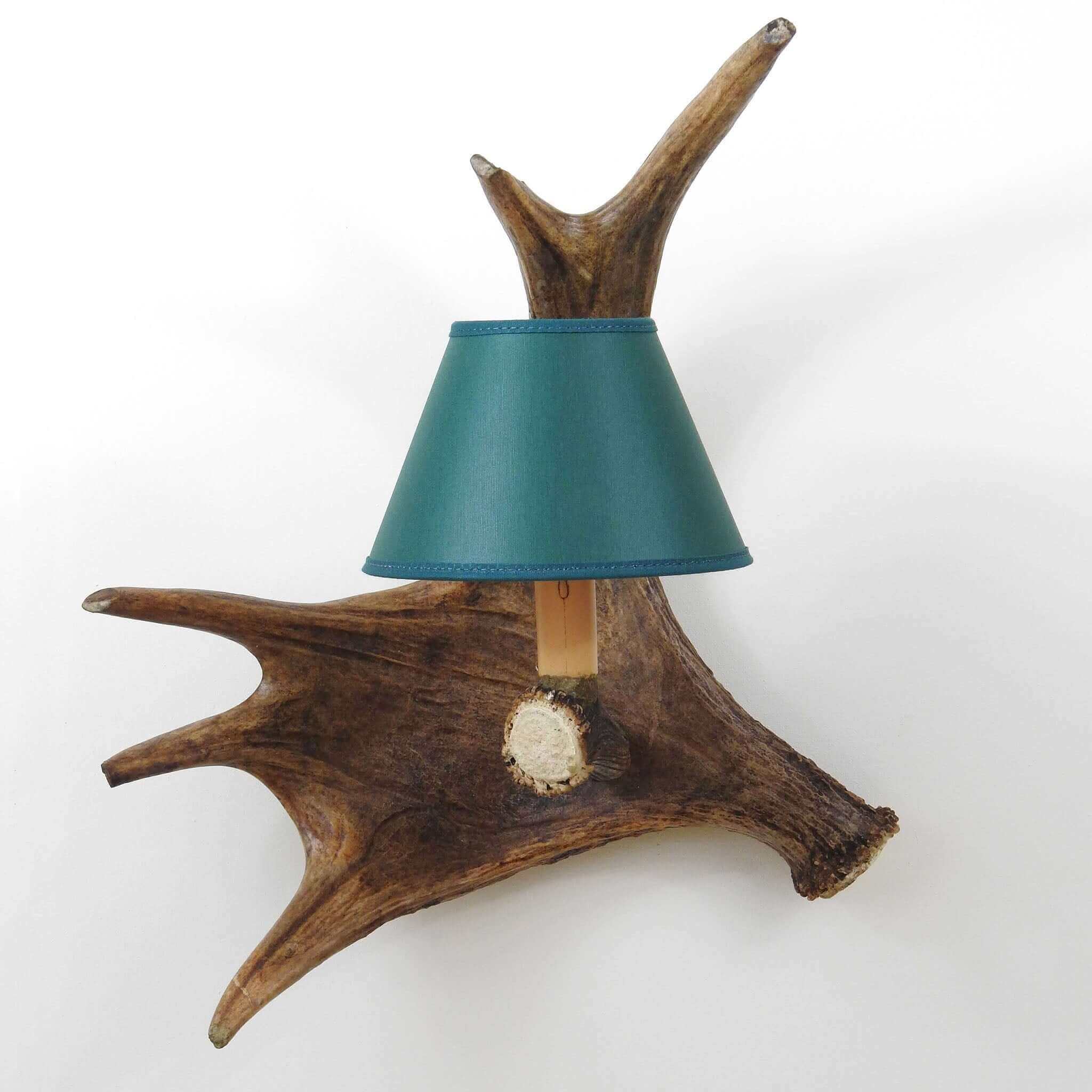 Single moose sconce with shade