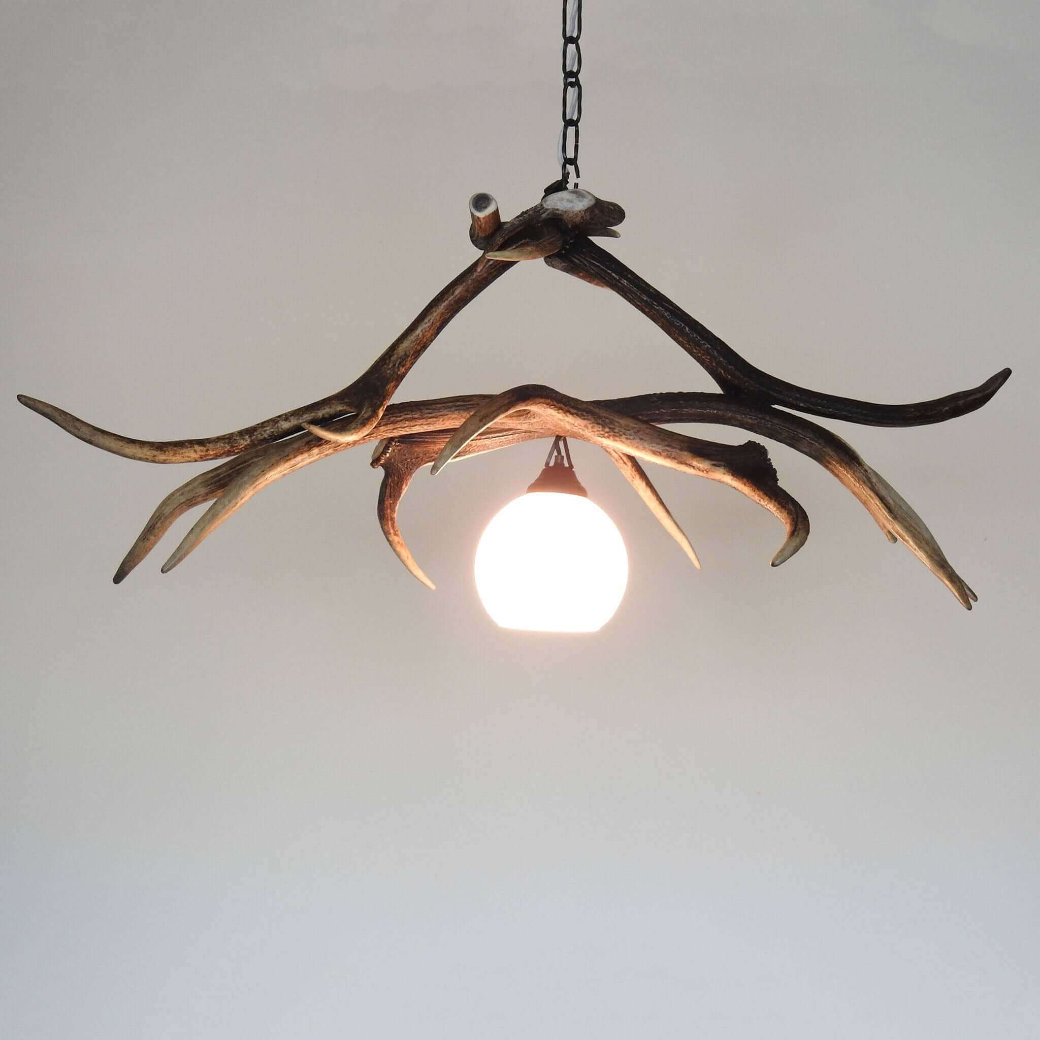 Real antler pendant lamp