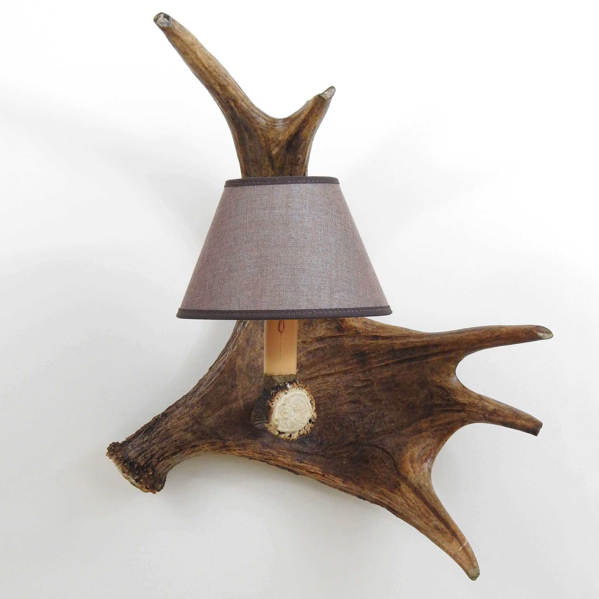 Single moose sconce with shade