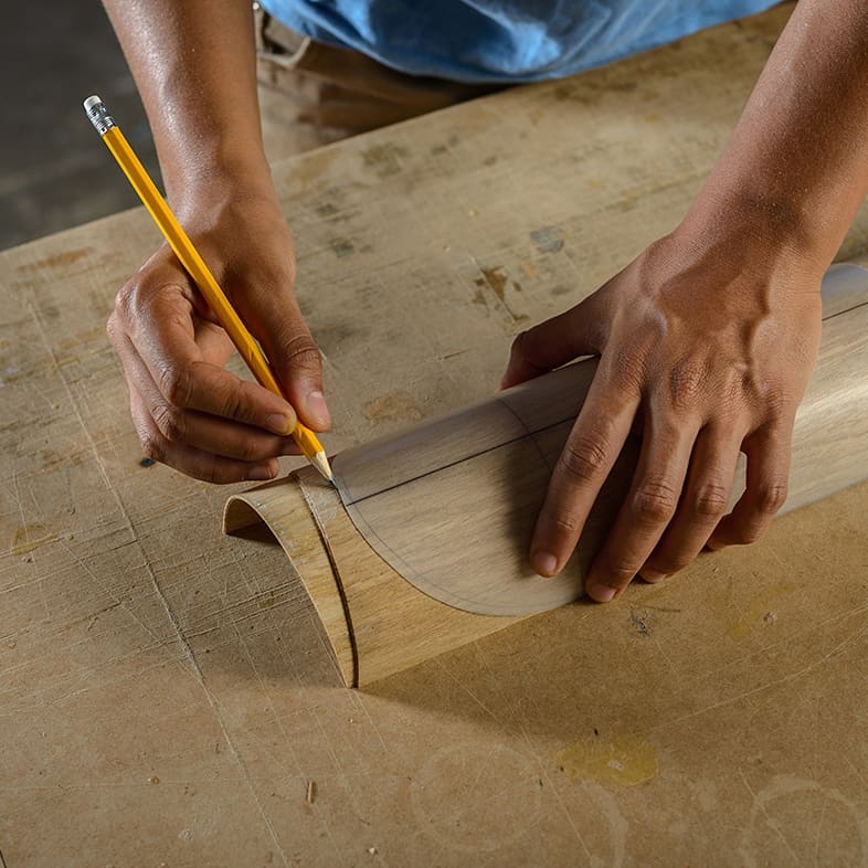 Pendant lamp canoe oak