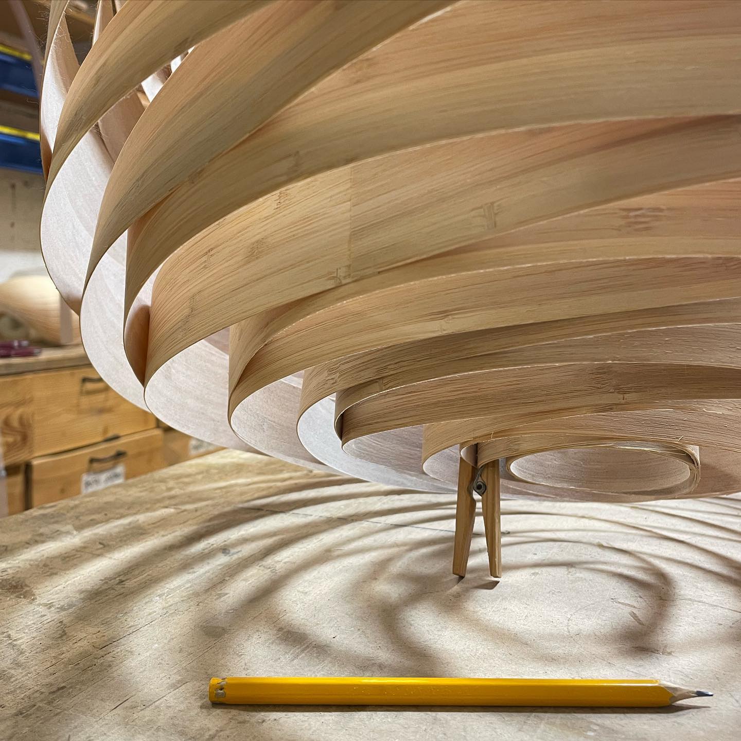 Pendant lamp light cloud bamboo