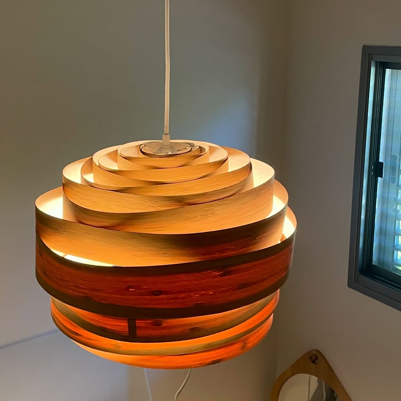 Pendant lamp light cloud walnut
