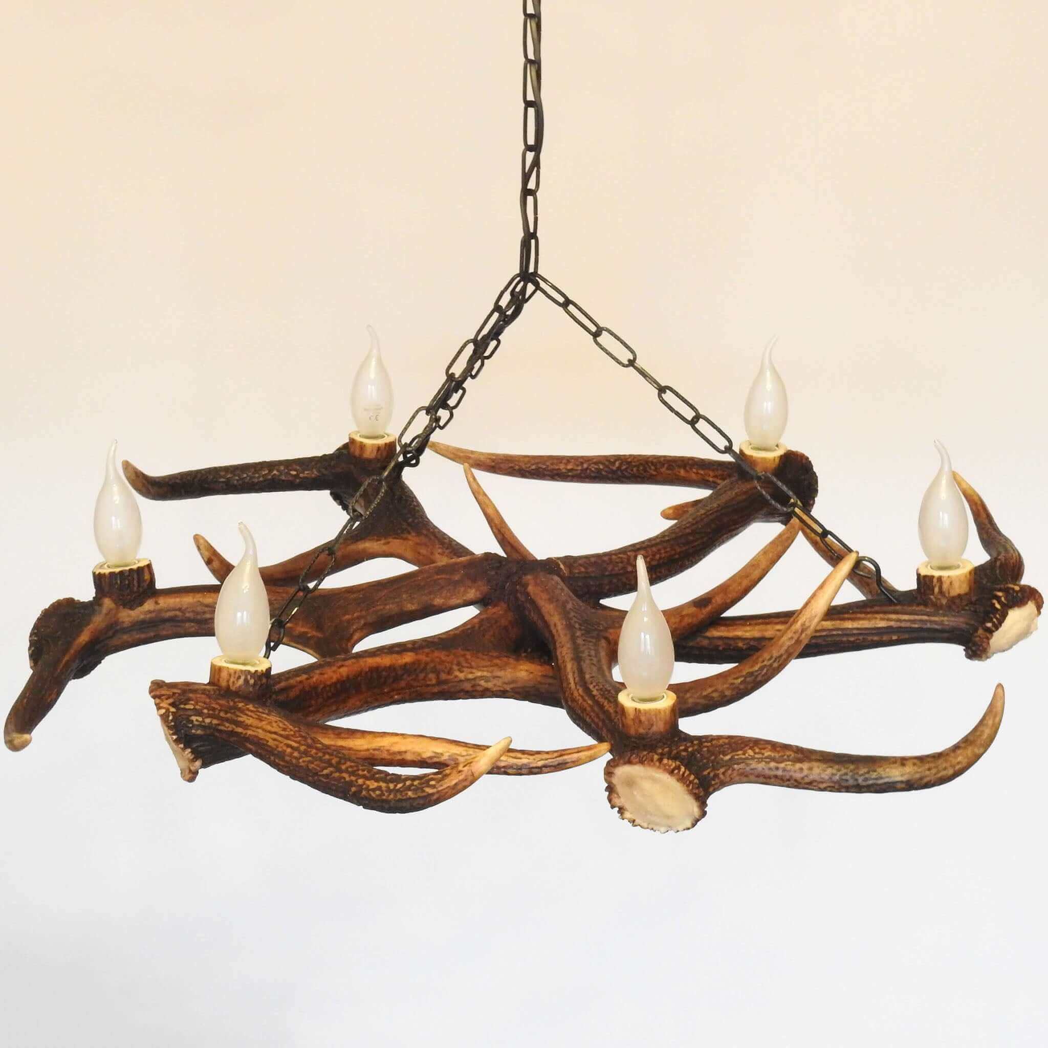 Star antler chandelier