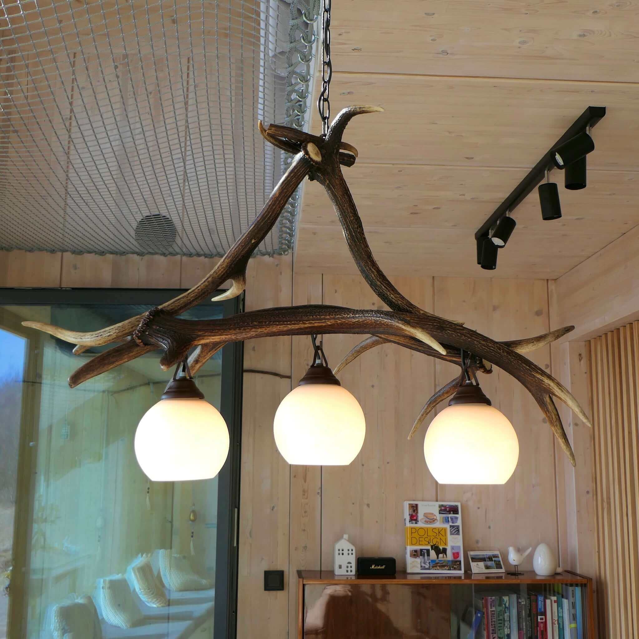 Real long antler table pendant lamp