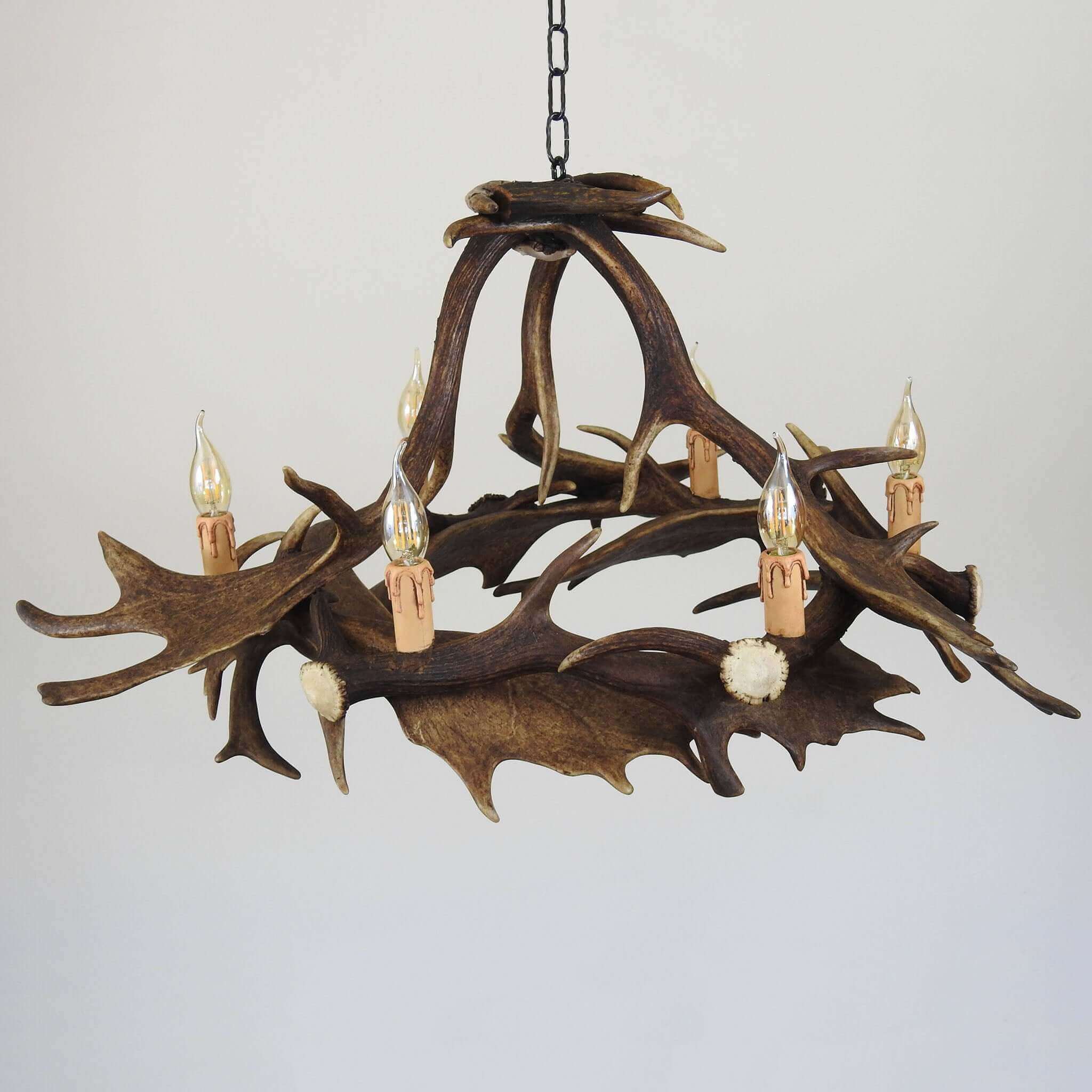Real modern antler chandelier