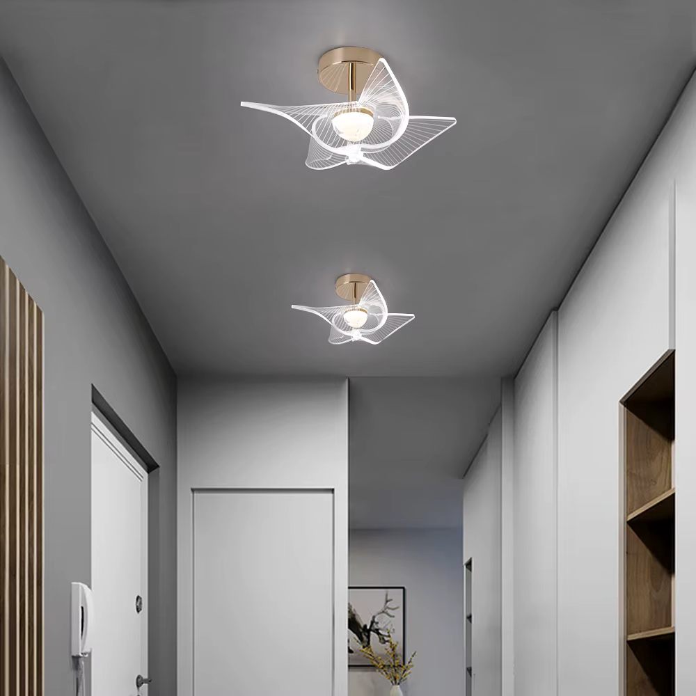 Acrylic ceiling light with LED illumination