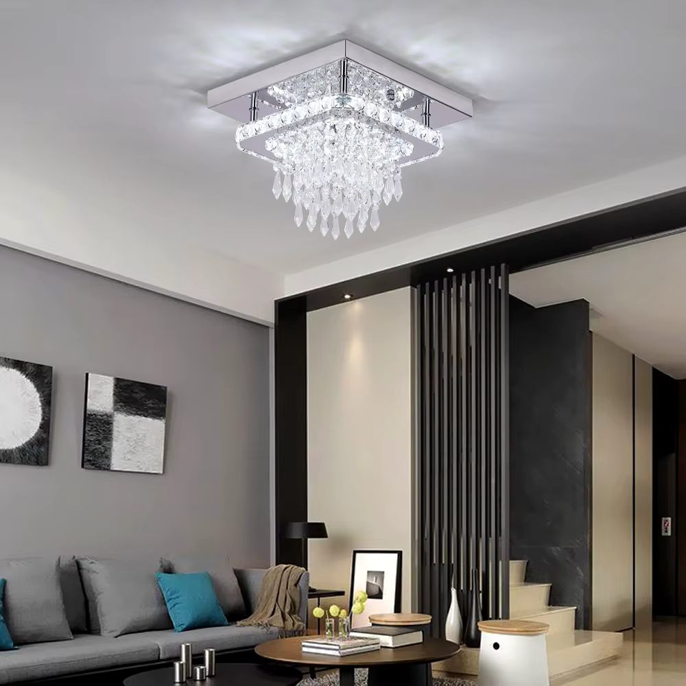 Modern crystal ceiling light