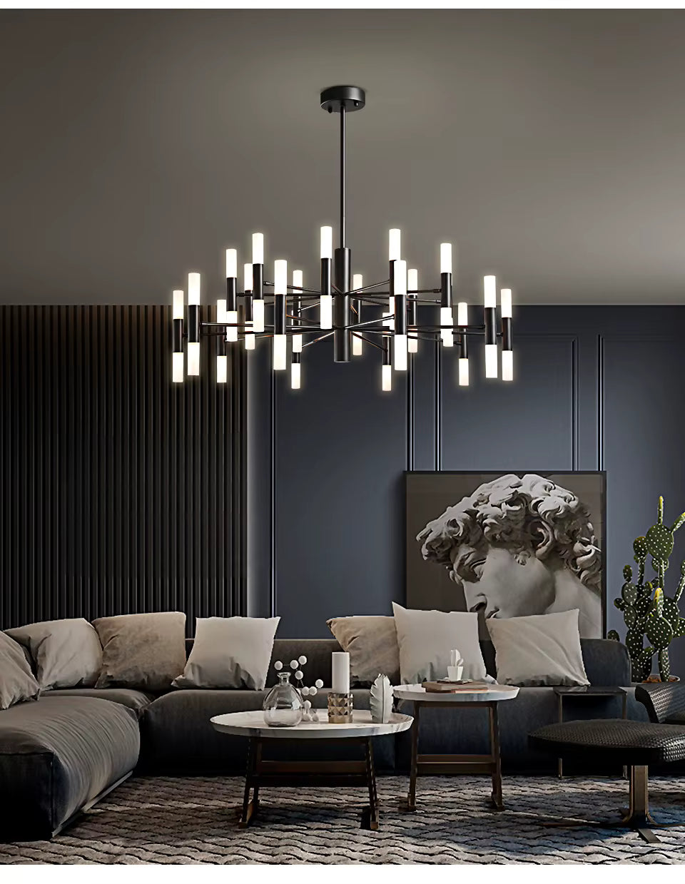 Scandinavian modern LED chandelier for living room