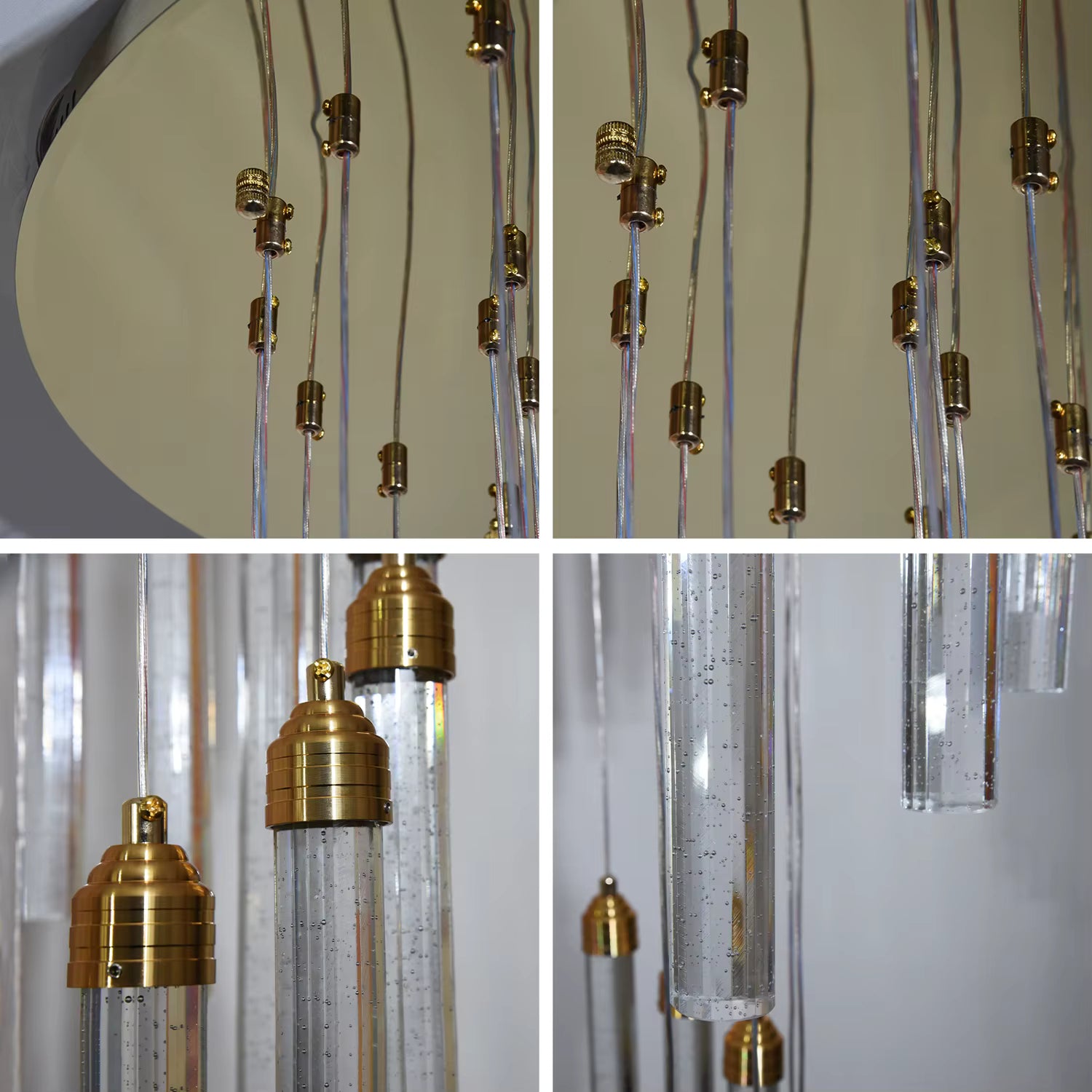 Crystal spiral luxury staircase chandelier