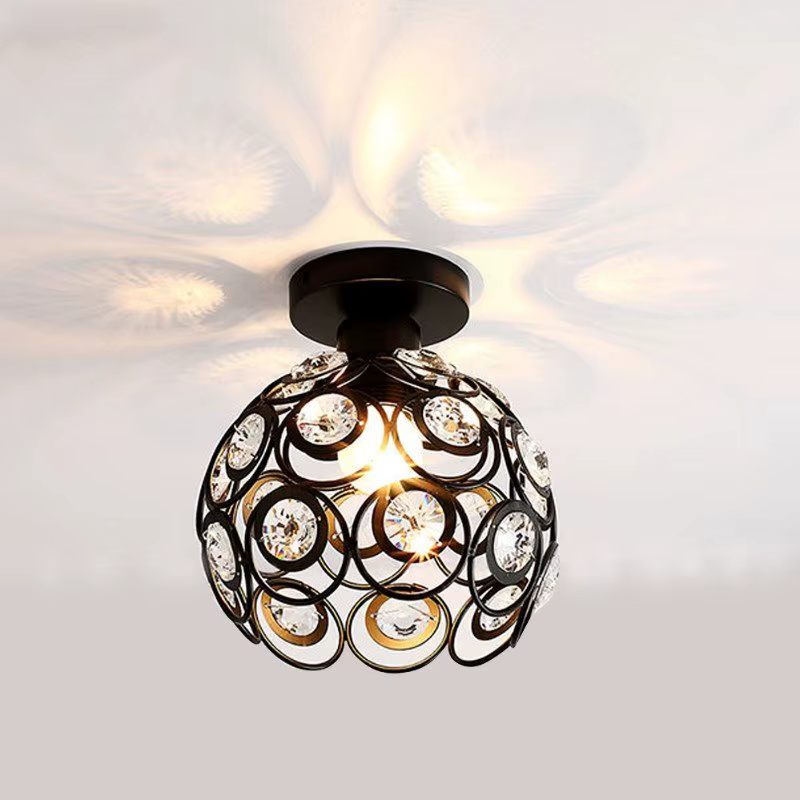 Retro crystal ceiling light