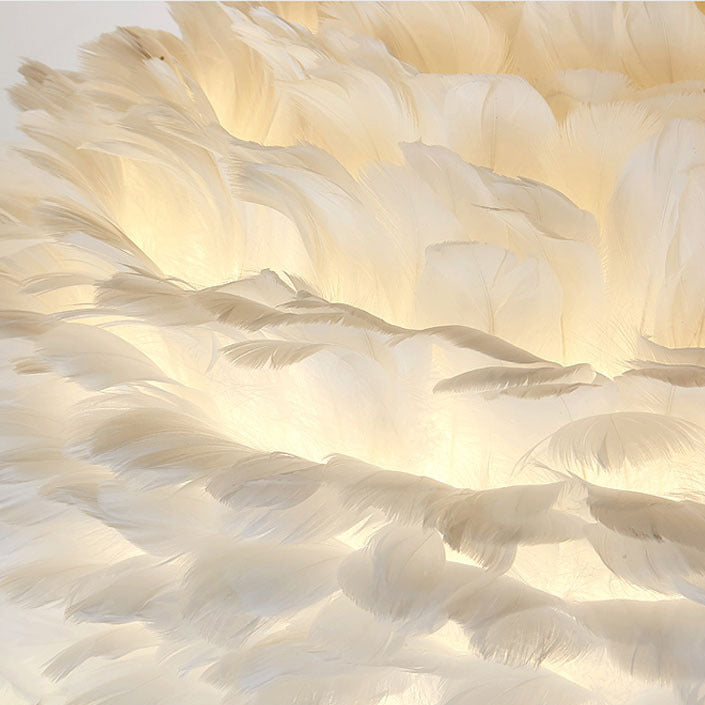 Feather table lamp, modern design