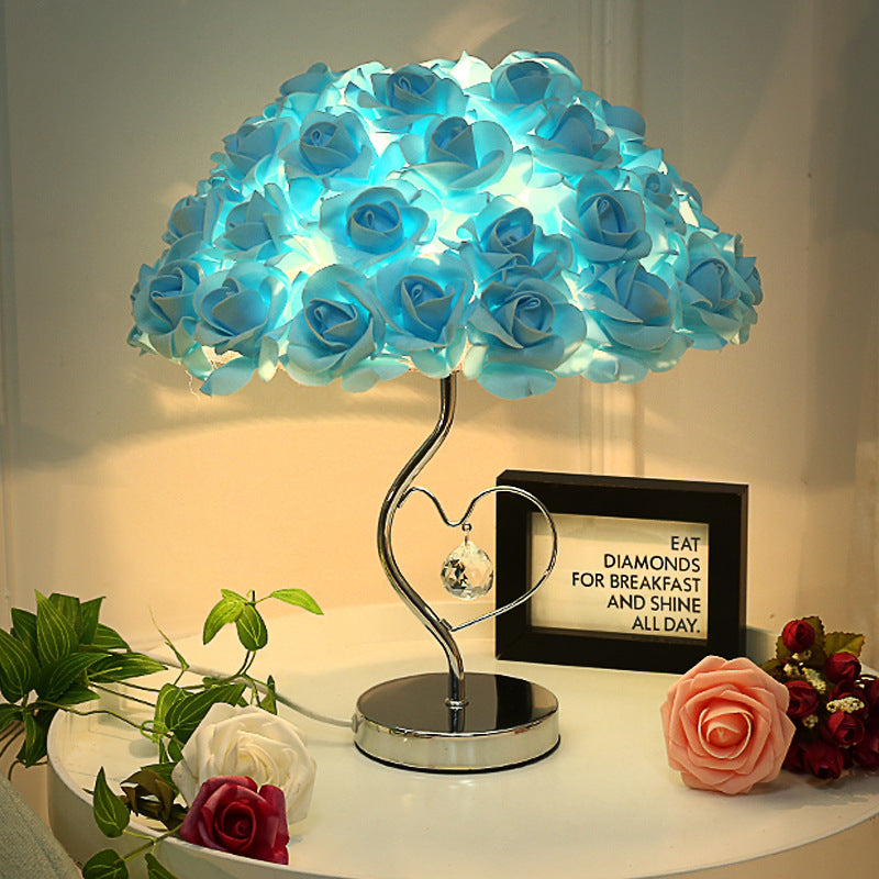 Romantic rose table lamp, warm led night light, home decor gift