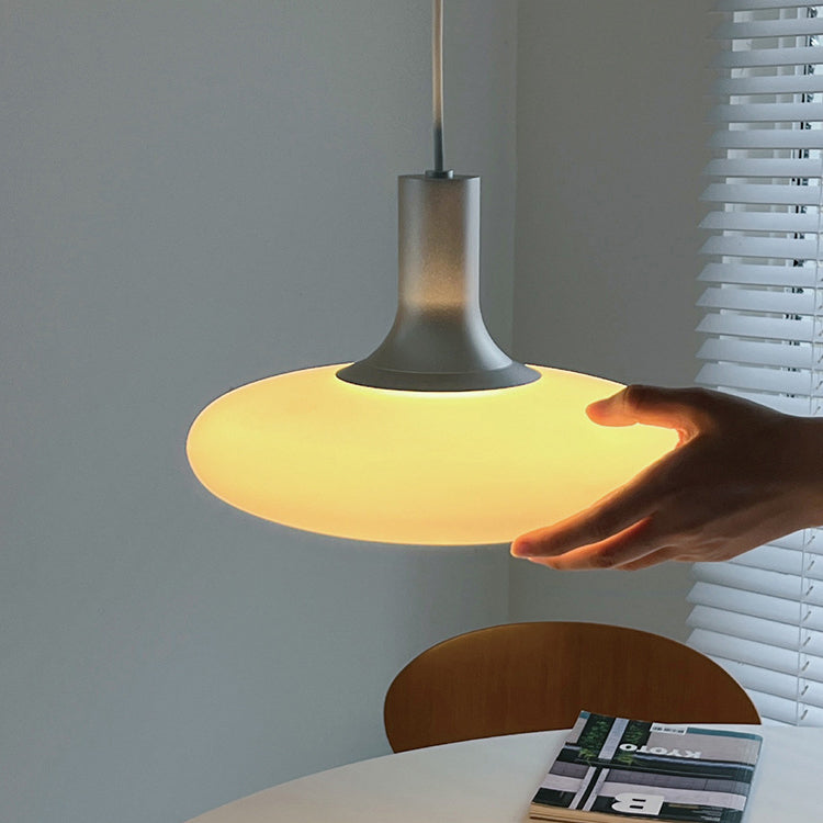 Modern art decor LED pendant light with glass shade for living room and bedroom