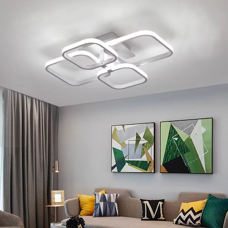Minimalist square smart LED ceiling light