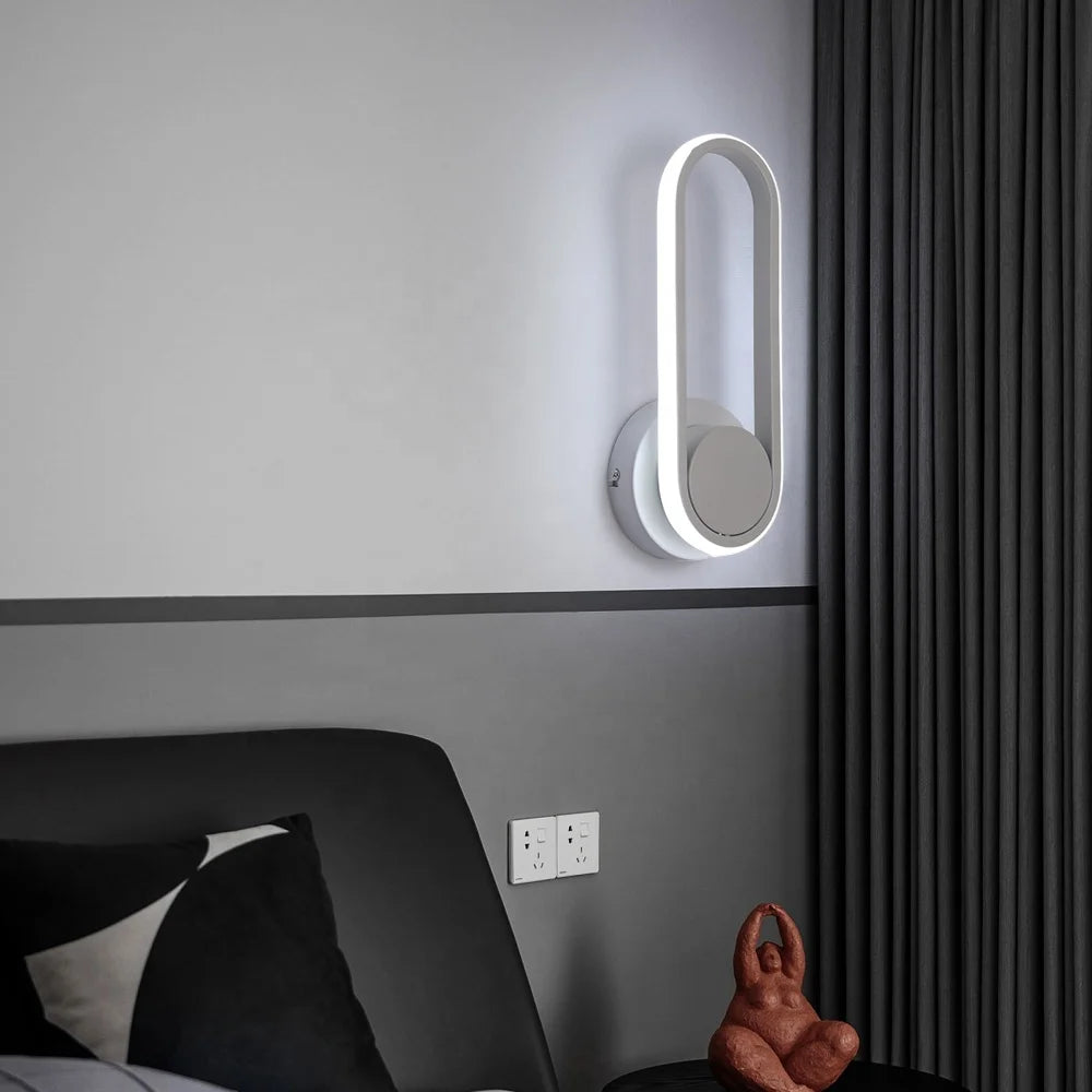 Oval LED wall light