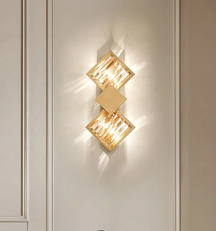 Double crystal wall light