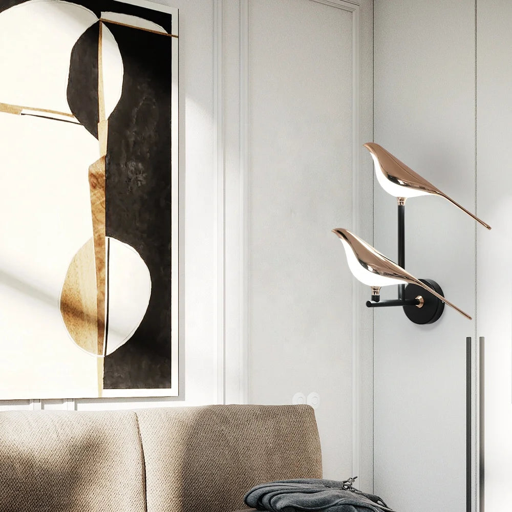 Bird LED wall light