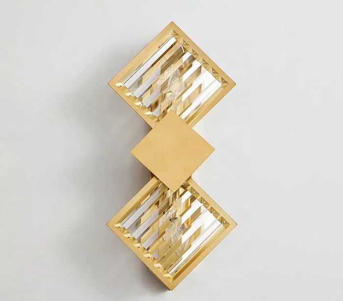 Double crystal wall light