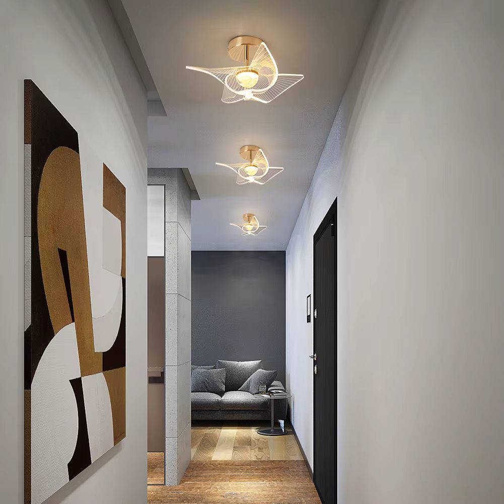 Acrylic ceiling light with LED illumination