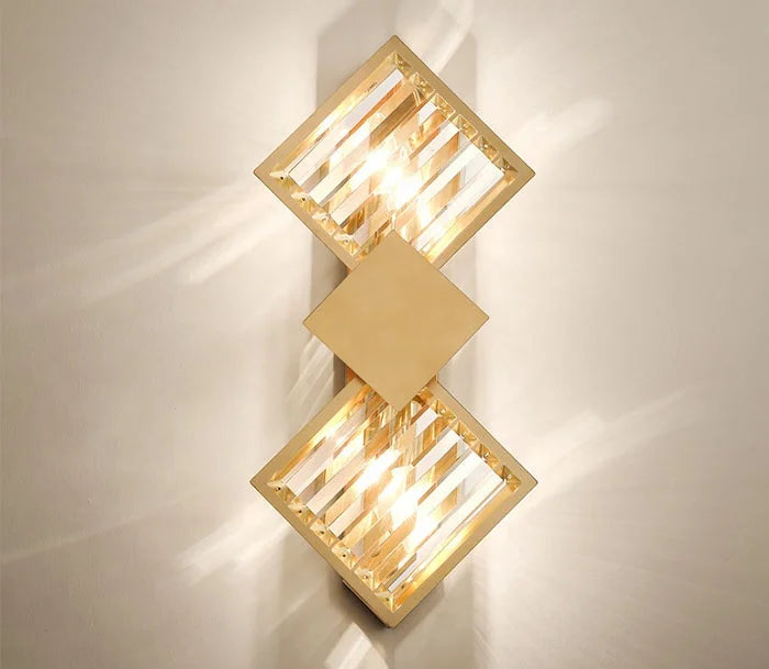 Double crystal wall light