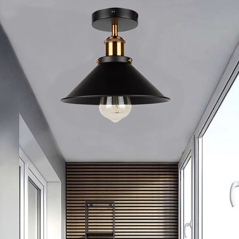 Retro industrial iron ceiling light
