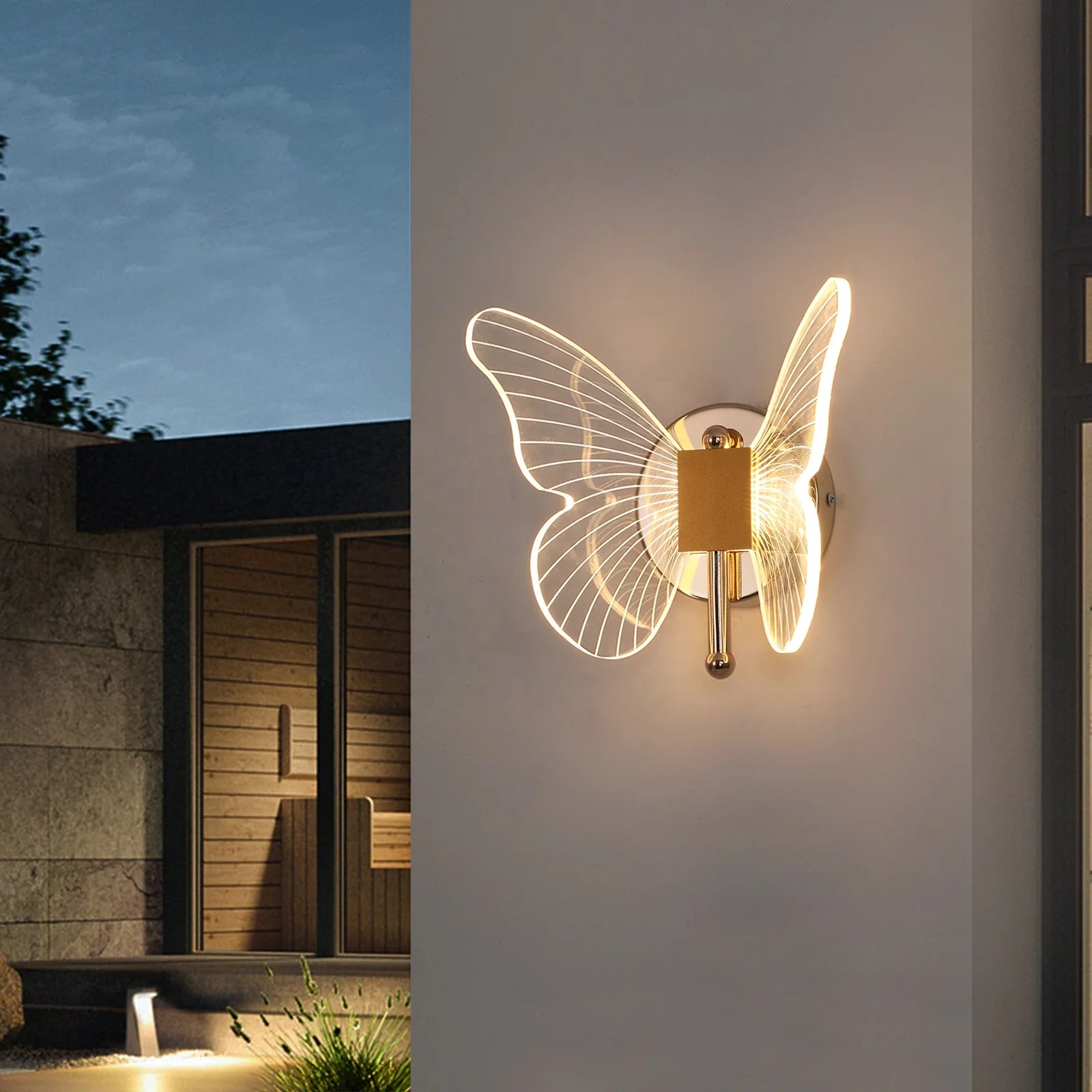 Butterfly LED wall light
