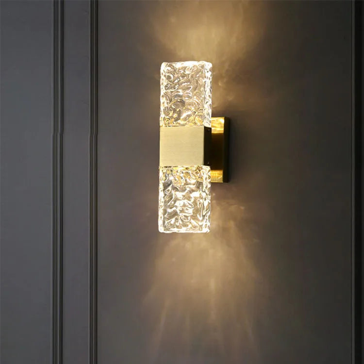 Crystal LED wall light