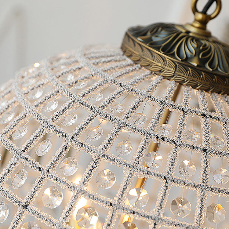 French empire crystal chandelier bronze round pendant light for living room and hotels