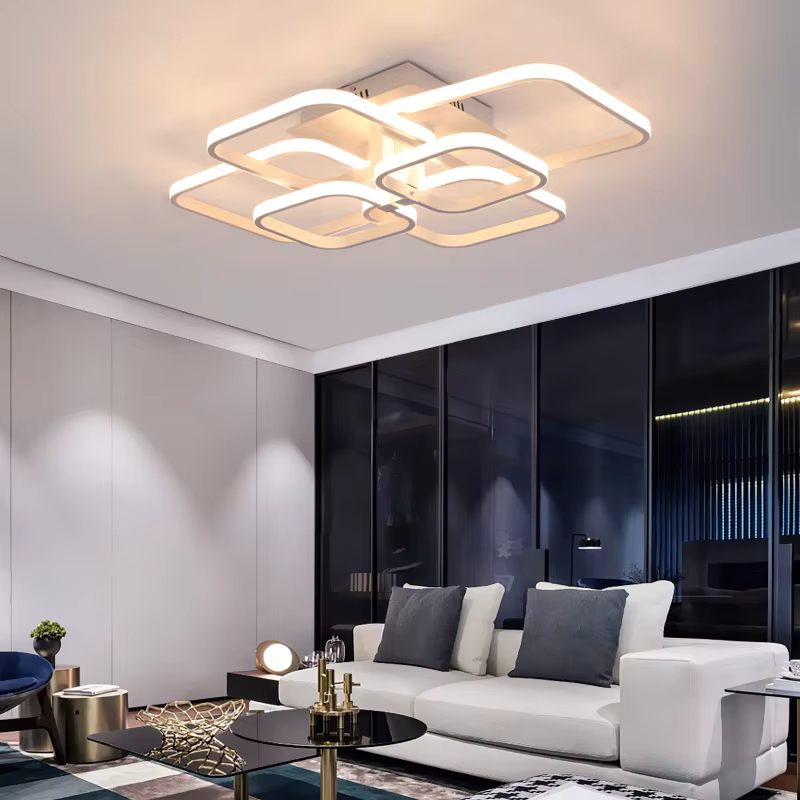 Minimalist square smart LED ceiling light