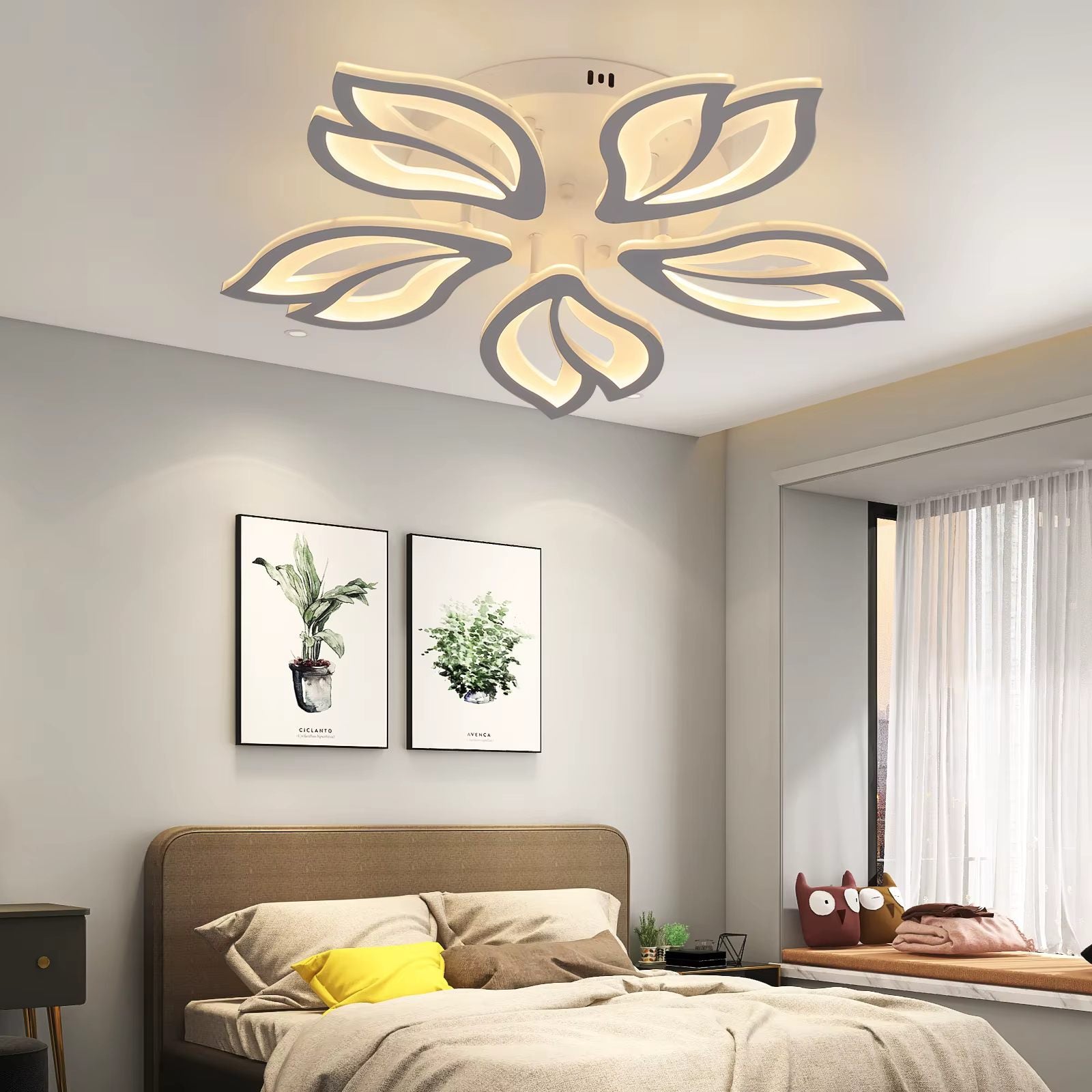 Modern leaf ceiling light