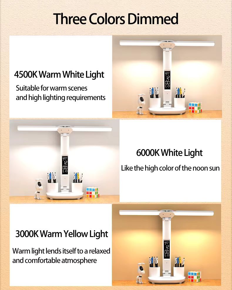 Touch control table lamp for students and study, modern design
