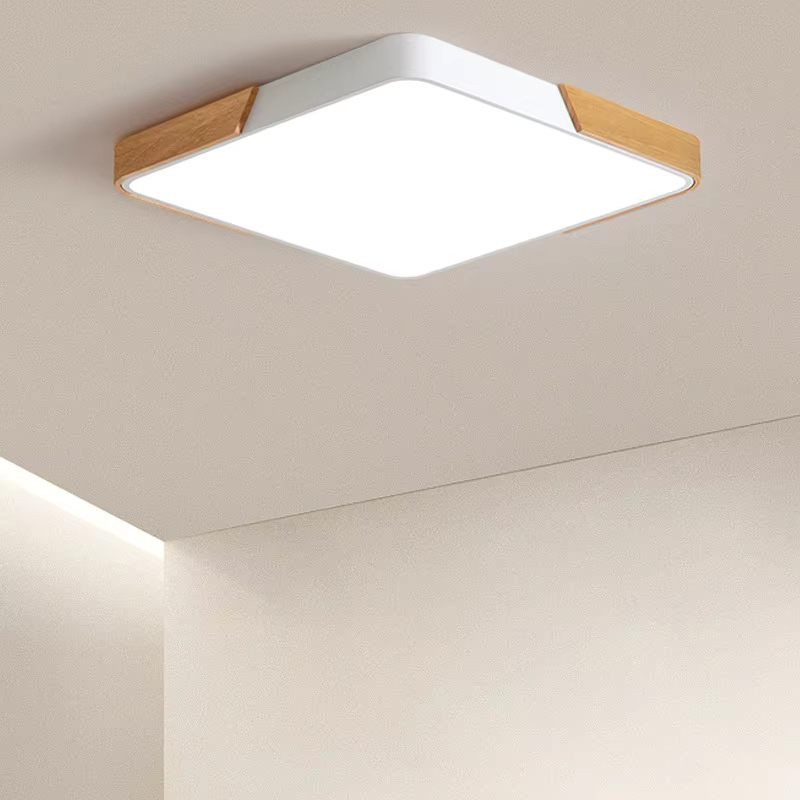 Wooden acrylic ceiling light with changeable light modes
