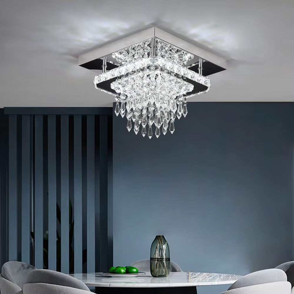 Modern crystal ceiling light