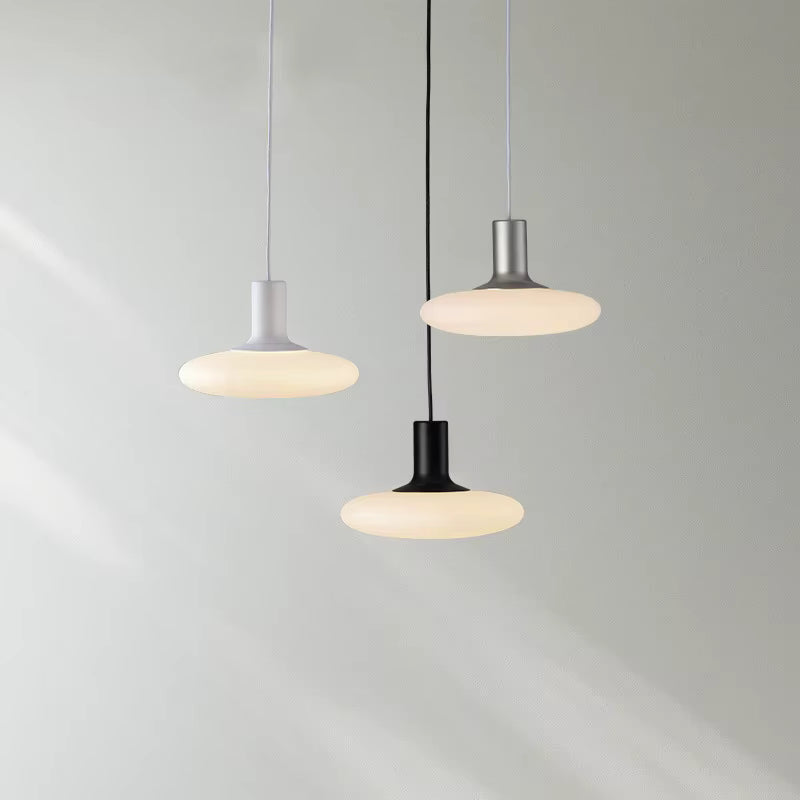 Modern art decor LED pendant light with glass shade for living room and bedroom