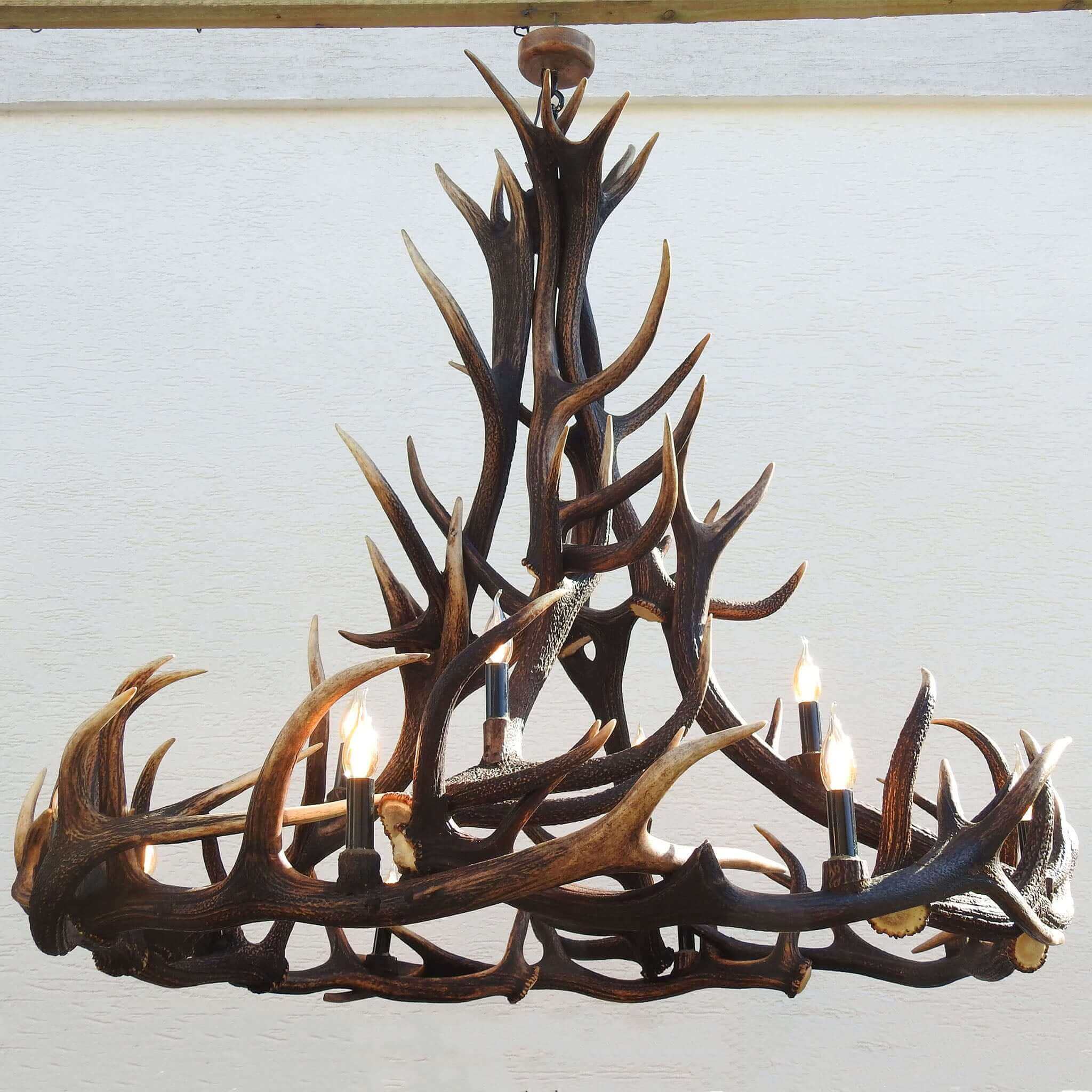 Large antler chandelier for 12 lights