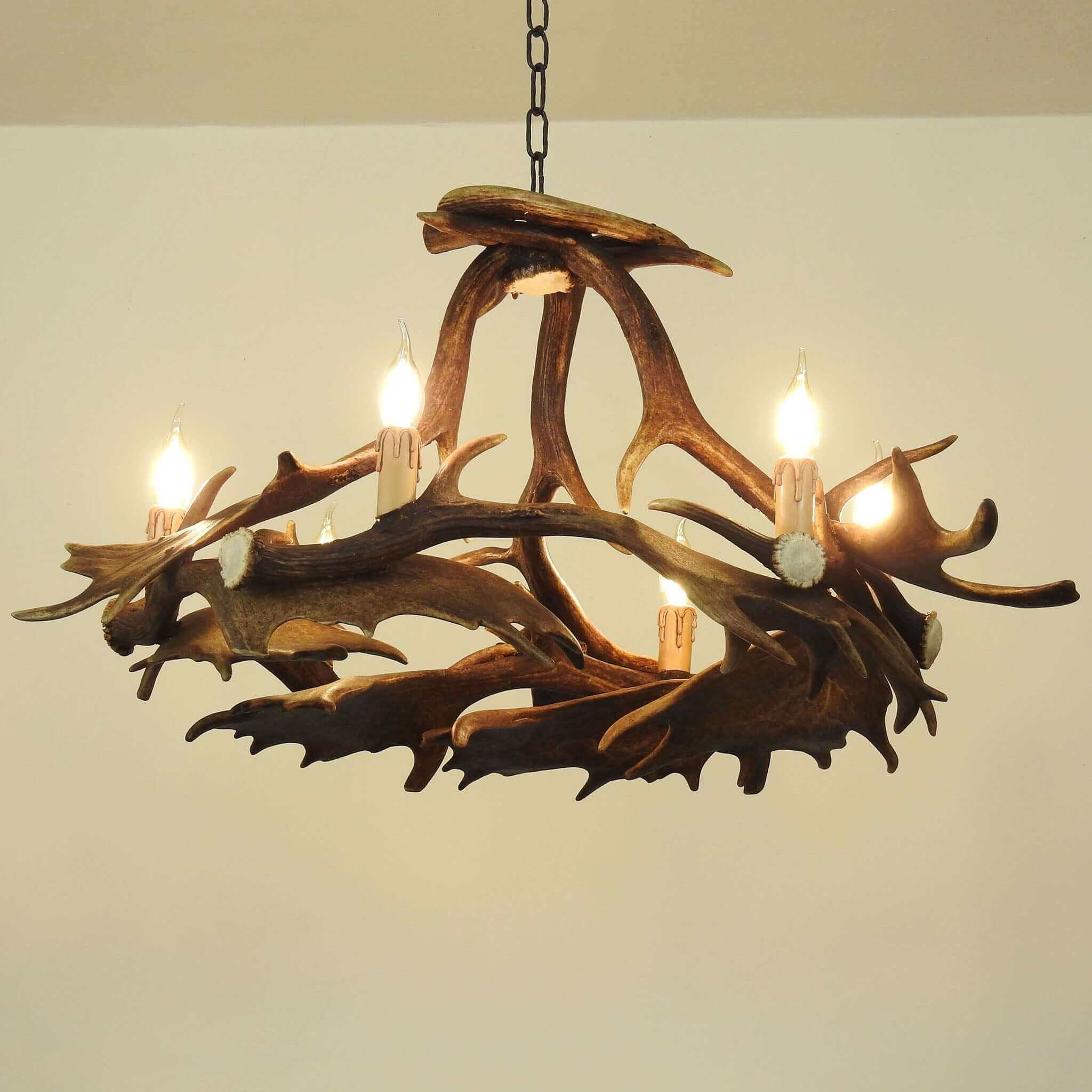 Real modern antler chandelier