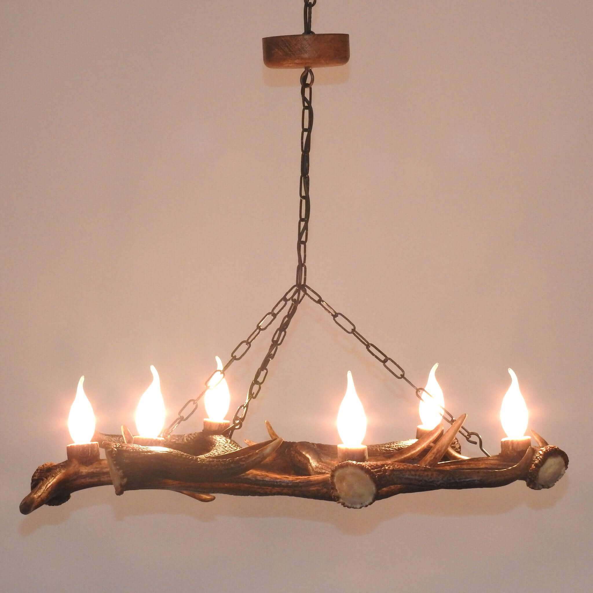 Star antler chandelier
