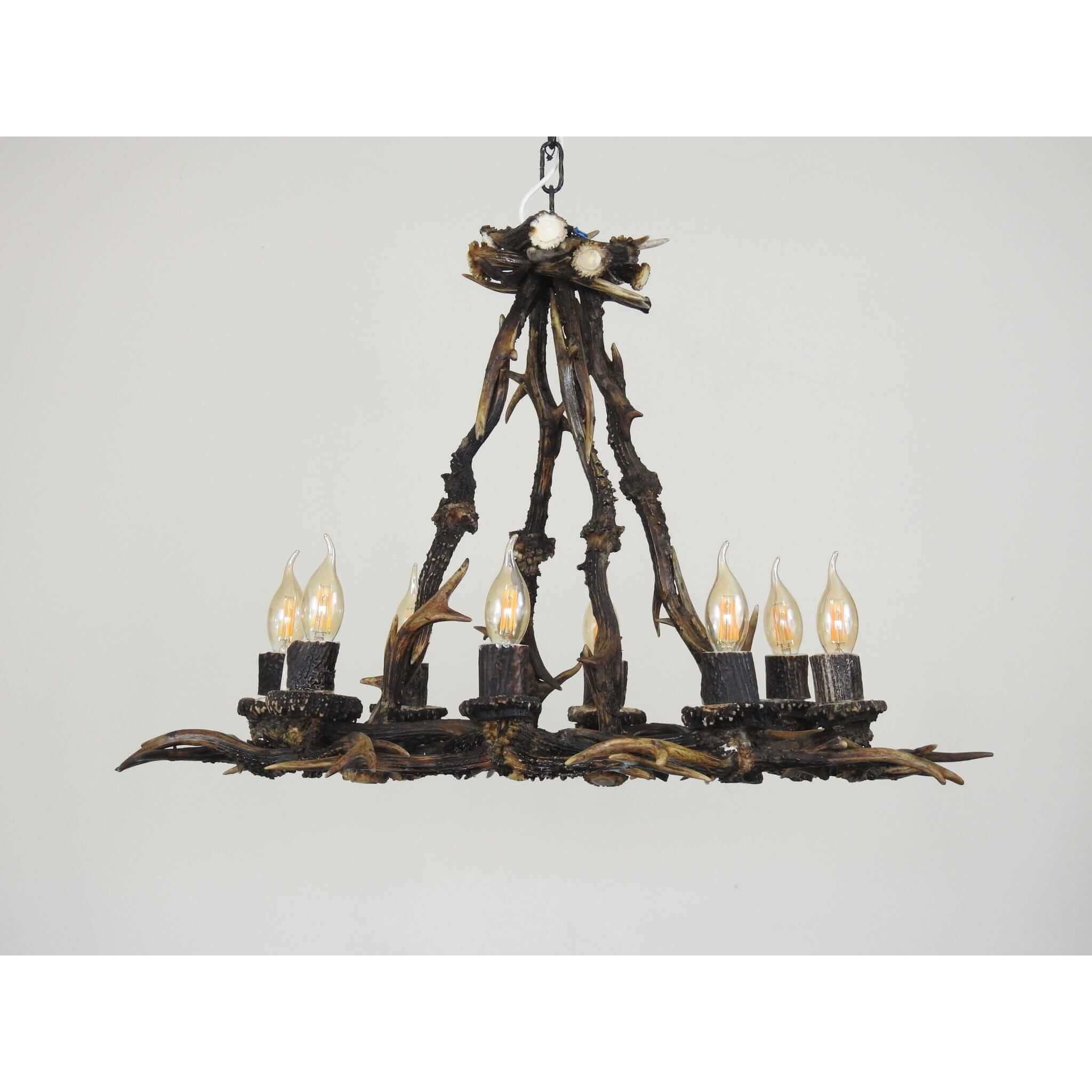 Real antler chandelier for 8 lights