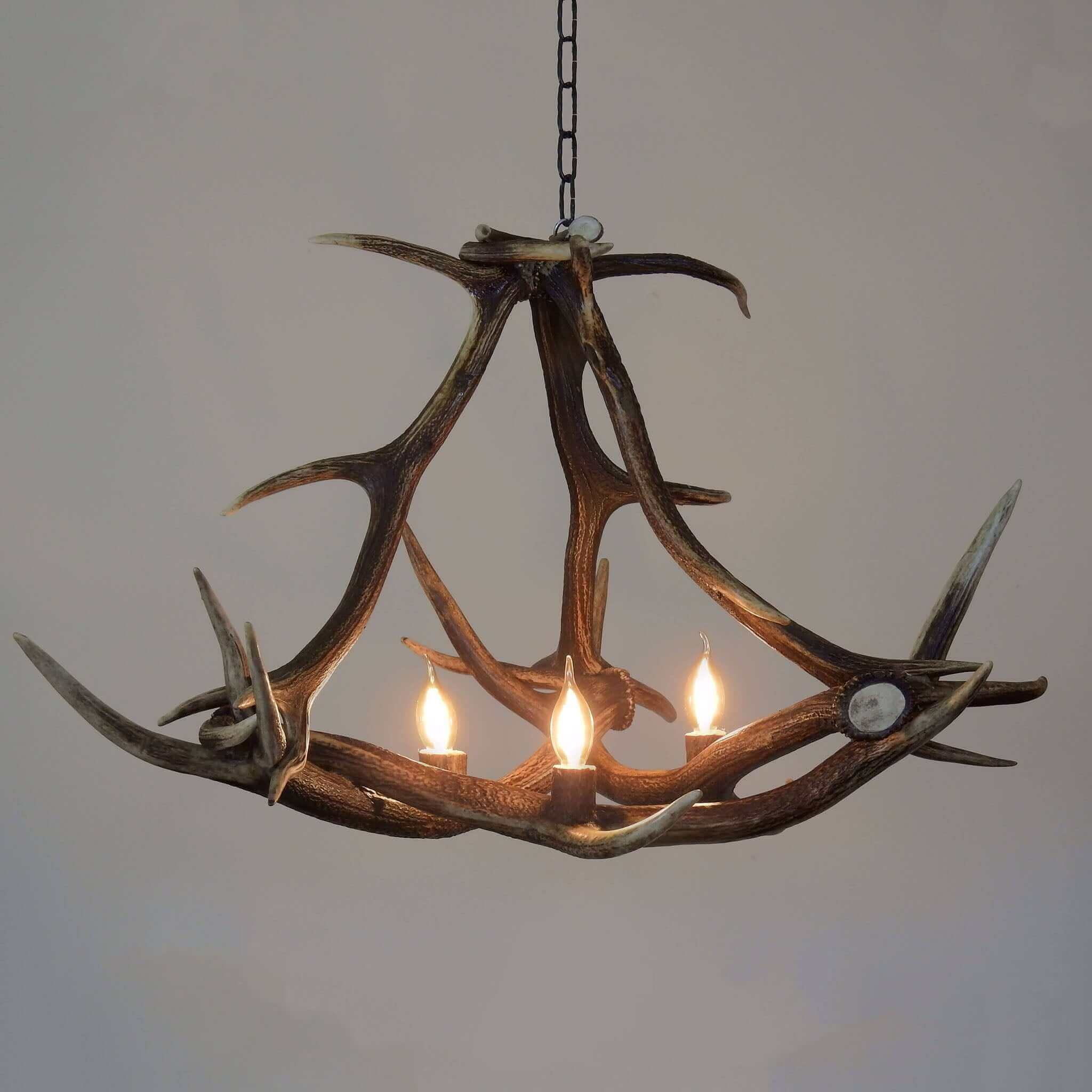 Modern deer antler triangle chandelier