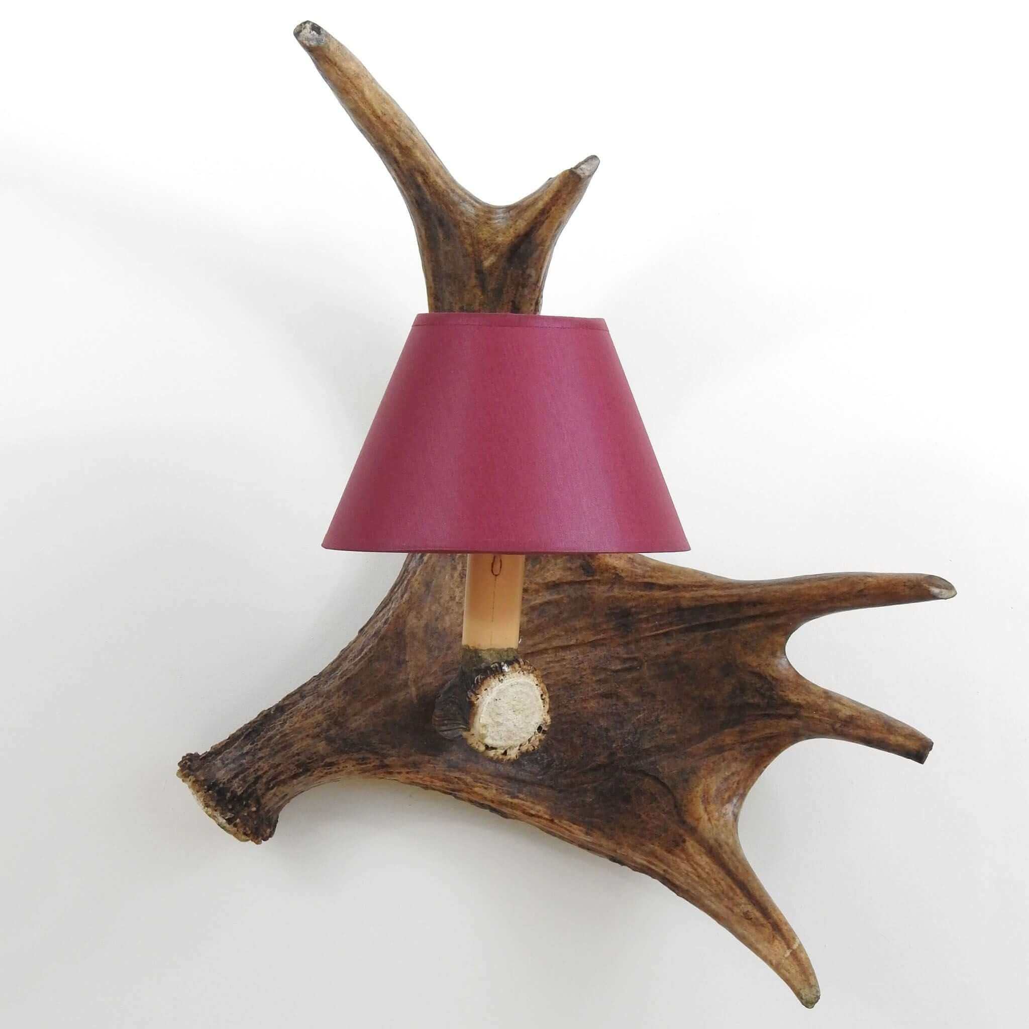 Single moose sconce with shade