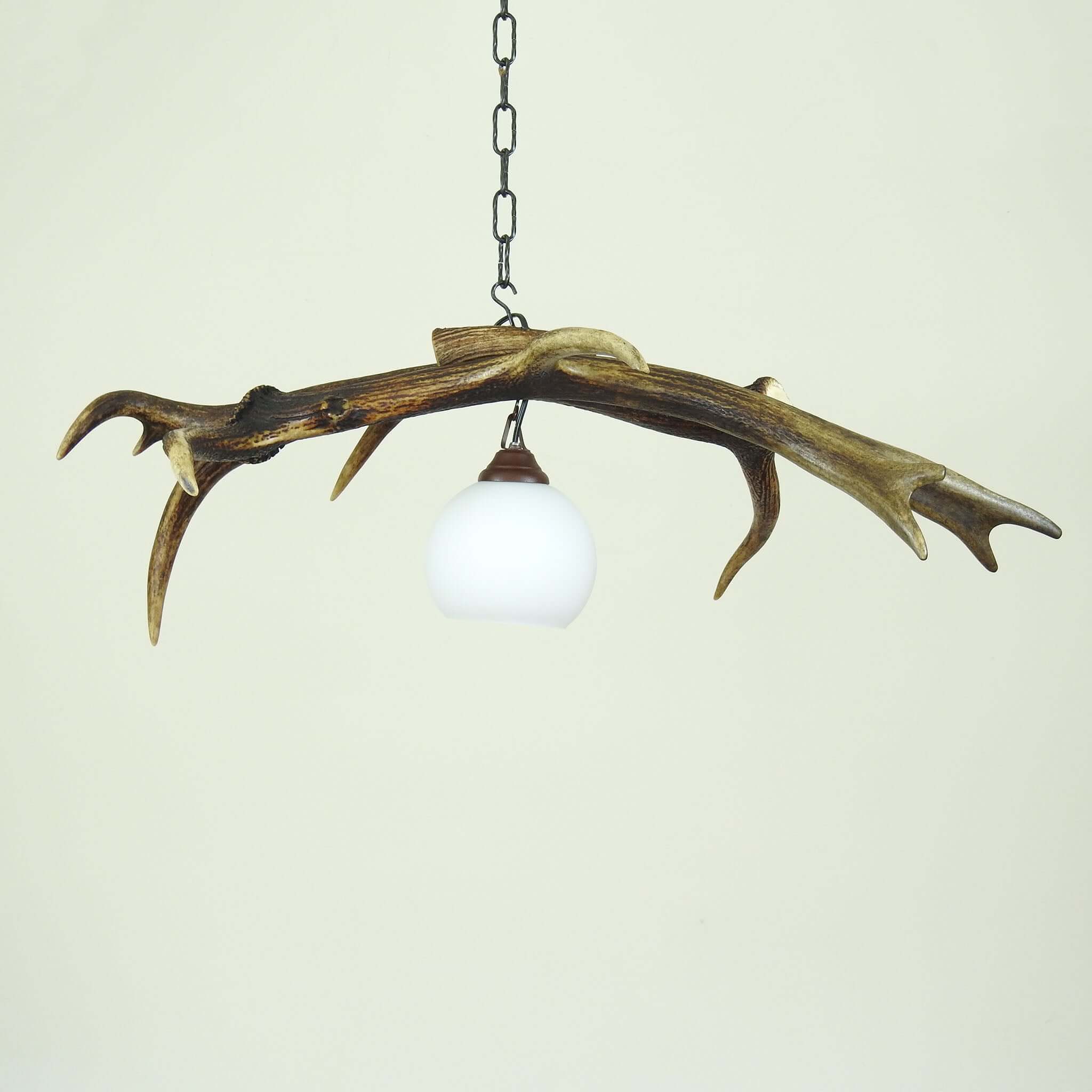 Real low ceiling antler lamp