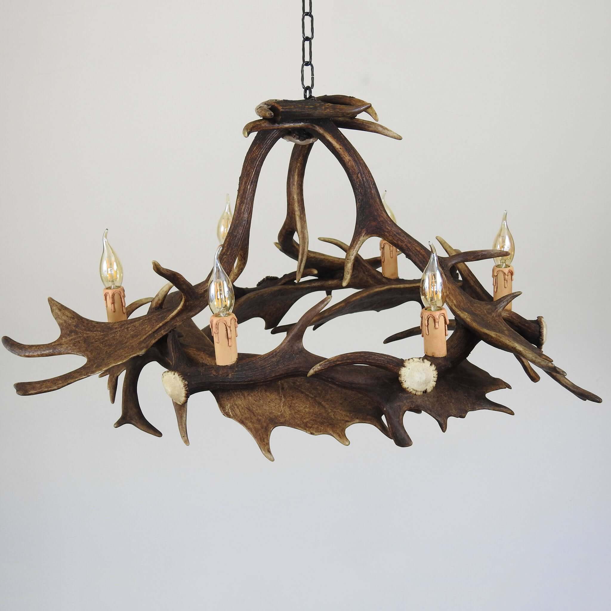 Real modern antler chandelier